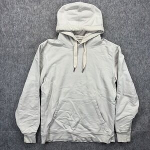 Buck Mason Hoodie Sweatshirt Men's Medium Gray Drawstrings Pockets